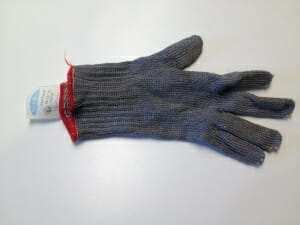 My metal kitchen glove is perfect for keeping my fingers intact while prepping dinner.