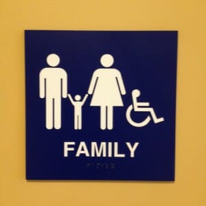 family rest stop sign