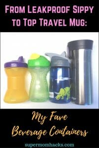 Looking for leakproof beverage containers for your summer travels? From leakproof sippy cup to adult travel mug, here are my top picks for the whole family.