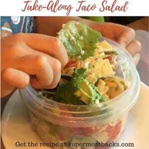 Are your kids' school lunches ready for a reboot? This Take-Along Taco Salad recipe that the girls helped me create is both delicious AND nutritious.