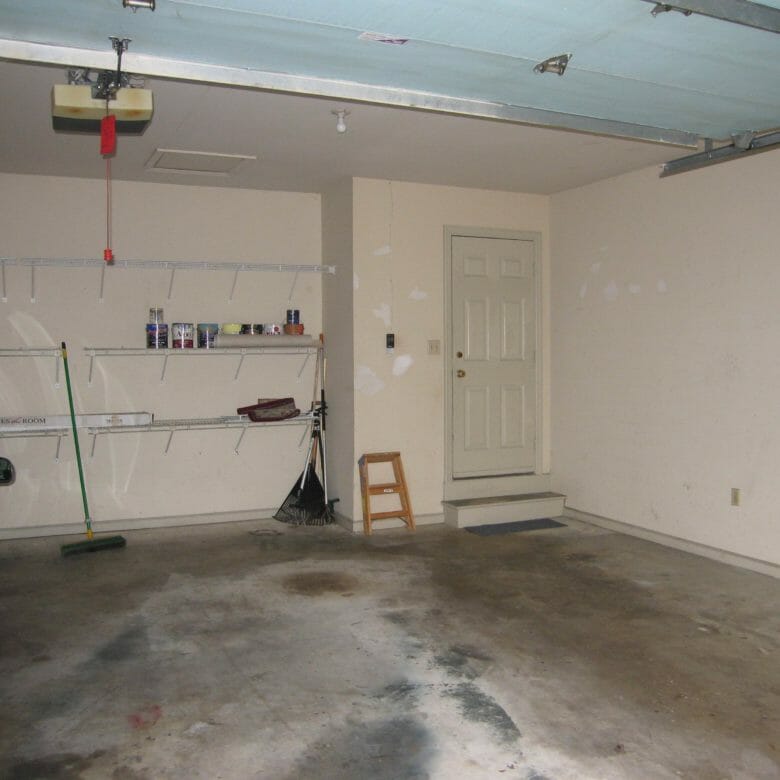 It's easy to organize your garage when it's empty!