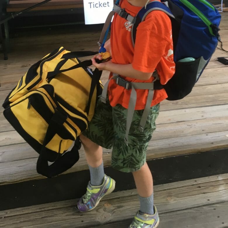 When Kimmie checked into sleep-away camp yesterday, her gear included lots of my family camping splurges. Which is why her luggage took up a fraction as much space as the other kids'.