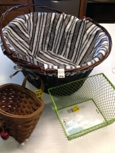 Just a few of my recent secondhand basket finds, ranging in price from $0.97 to $2.50.