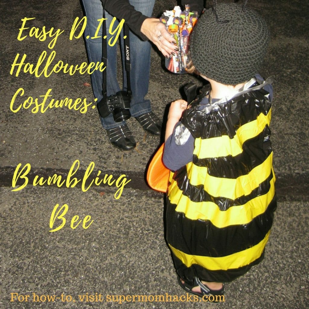 If you want a super-cute, super-easy costume to make (or your little one is obsessed with bees, as mine was), try this simple yet adorable DIY bee costume.