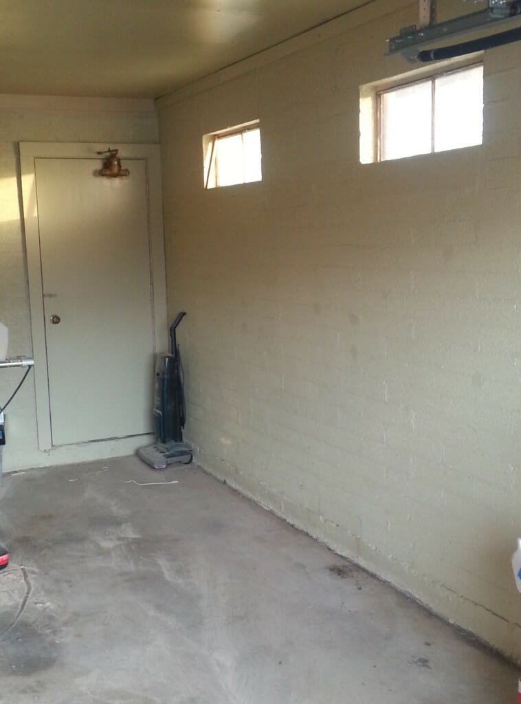 Evan's garage before