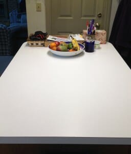 our tidy kitchen island