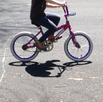 Yes, you can teach your kid to ride a bike in a day - this photo is proof - but success is not guaranteed.