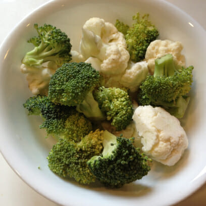 vegetables ready to steam