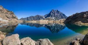 mountains and lake