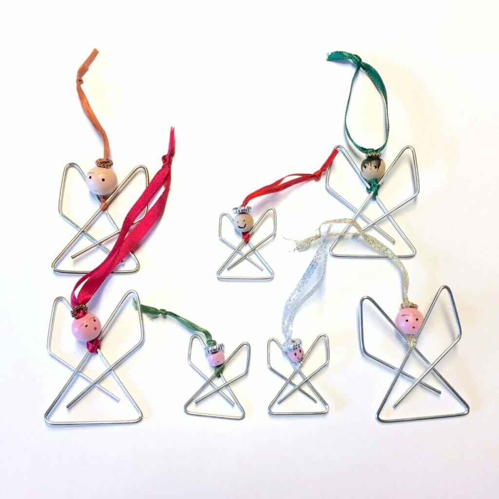 if you're looking for a cute, easy idea for a kid-friendly holiday craft, give paper clip angels a try; they make great gifts for teachers.