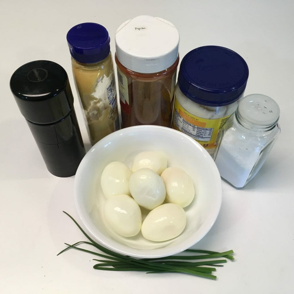 ingredients for dijon deviled eggs