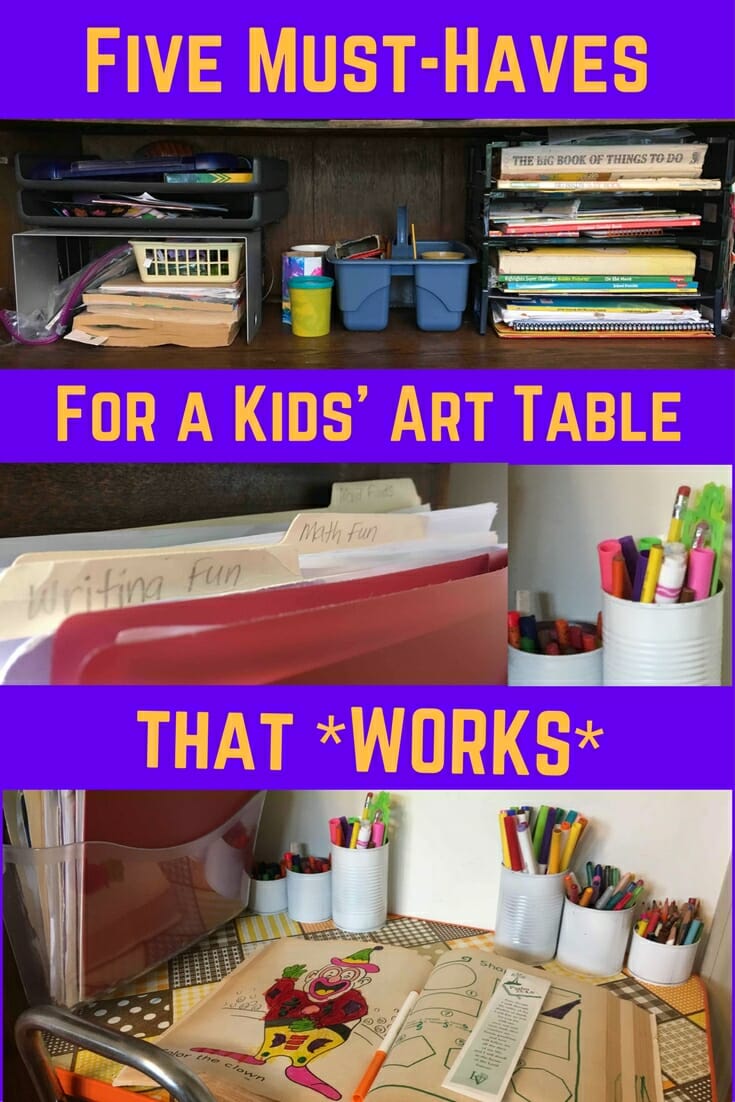 Do your kids have an art table? If not, setting one up is easy. Here are five must-haves that make my girls' art table a place where they LOVE to create.