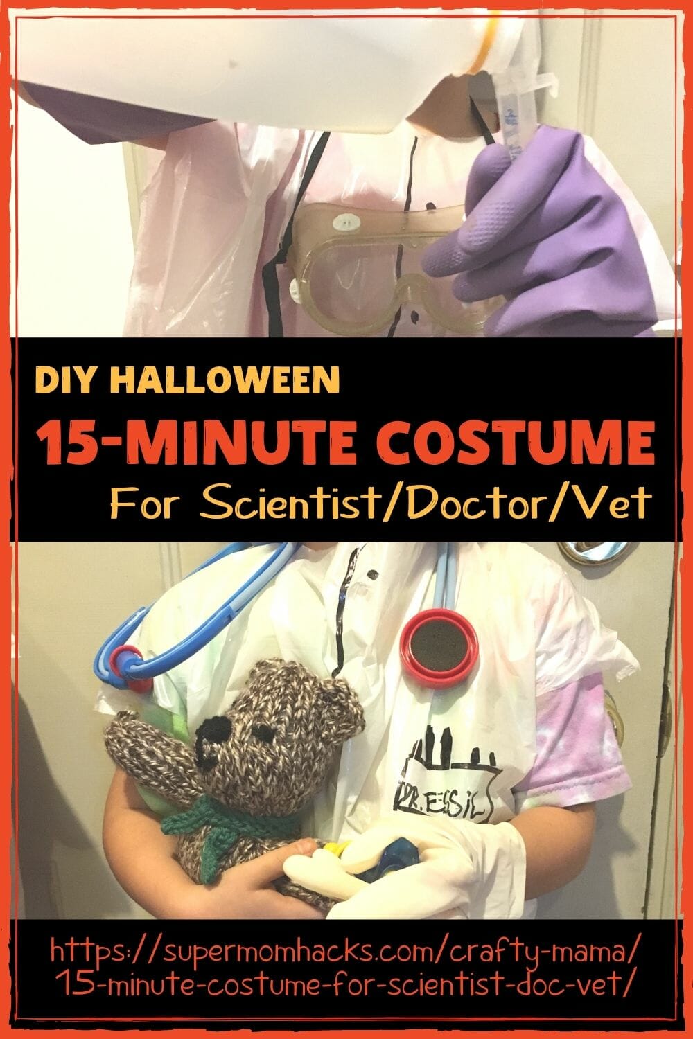 Want a Halloween outfit that takes almost no time to make and costs ZERO? This 15-minute scientist/doctor/vet costume is genius.