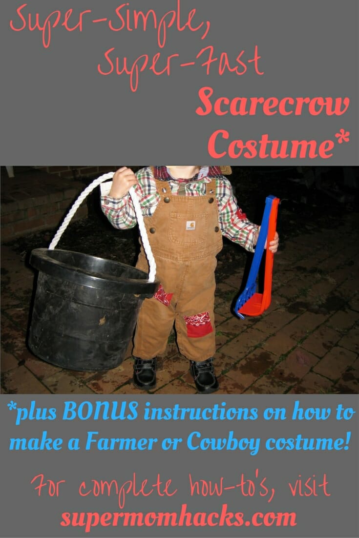 Got a little garden helper? Not only is this scarecrow costume fast, easy, and cute, there's a good chance you already have what you need to make it!