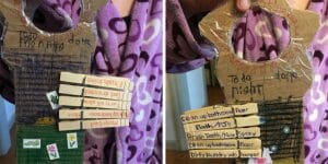 Do your kids need a morning-routine reboot? Or help remembering after-school chores? This clothespin chore chart tutorial has tips and examples to help them create their own!