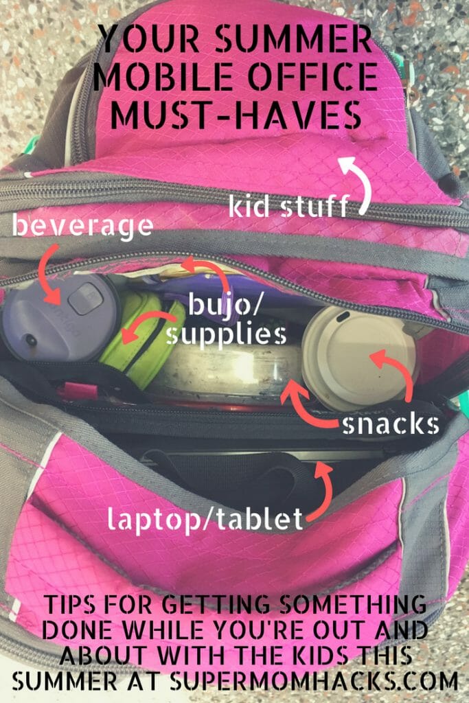What's a work-at-home mama to do when the kids are out of school? My list of summer mobile office must-haves will help you maintain your productivity during your kids' summer adventures.