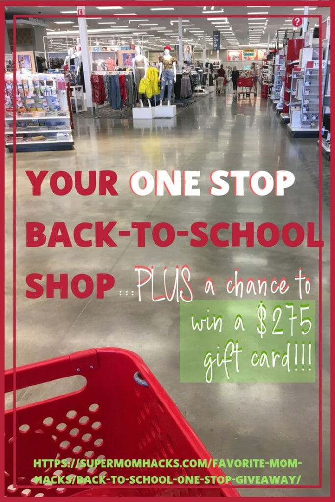 Short on time? Need back-to-school shopping to be ONE STOP? To help you out, here's a chance to win $275 to use at my fave one-stop back-to-school shop!