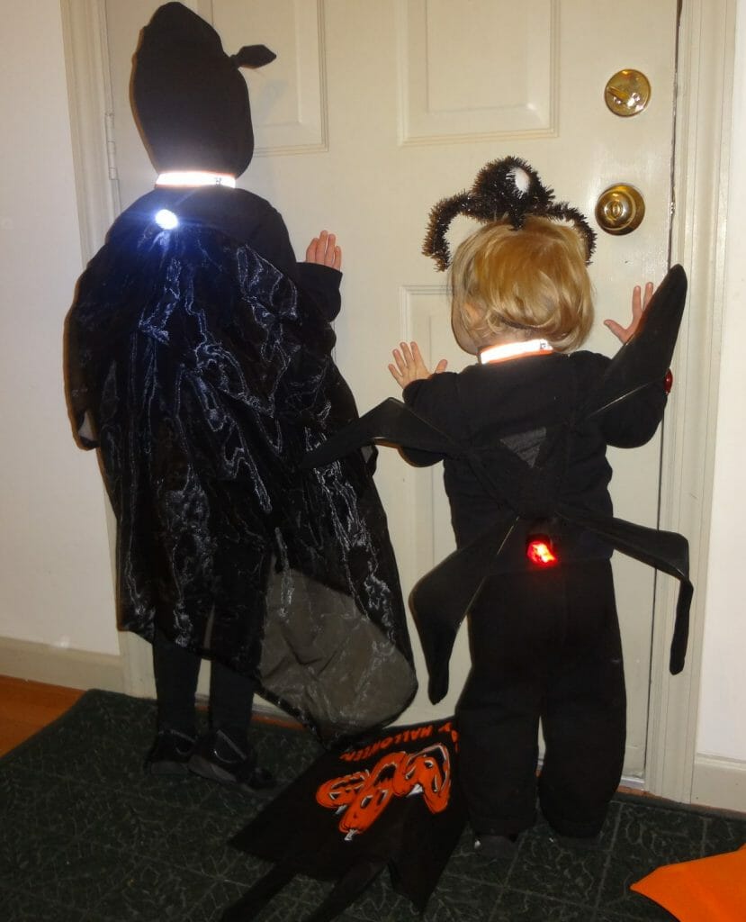 How do you keep your kiddos visible and safe on Halloween? These trick-or-treat safety hacks will keep your little ones visible after dark!