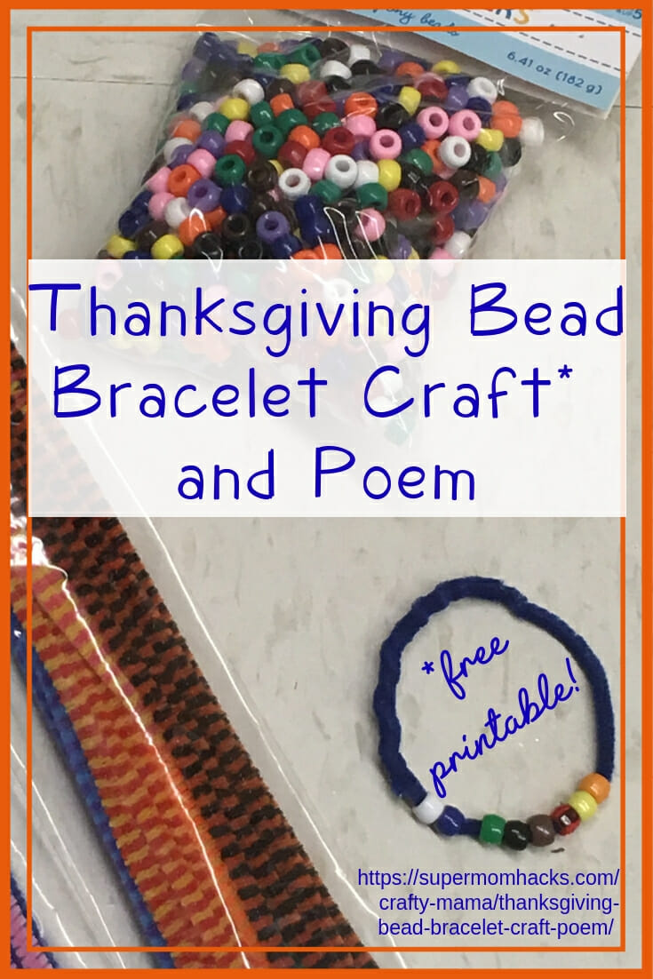 Thanksgiving Bead Bracelet Craft & Poem (Free Printable!)