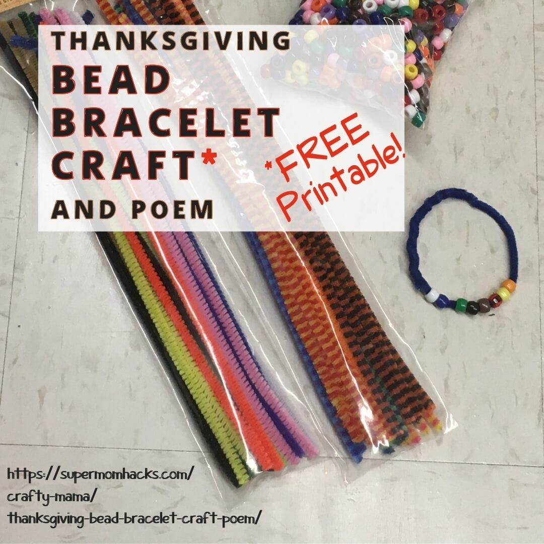 This Thanksgiving story bracelet is a great way to teach your kids the history of Thanksgiving, while practicing colors and motor skills!