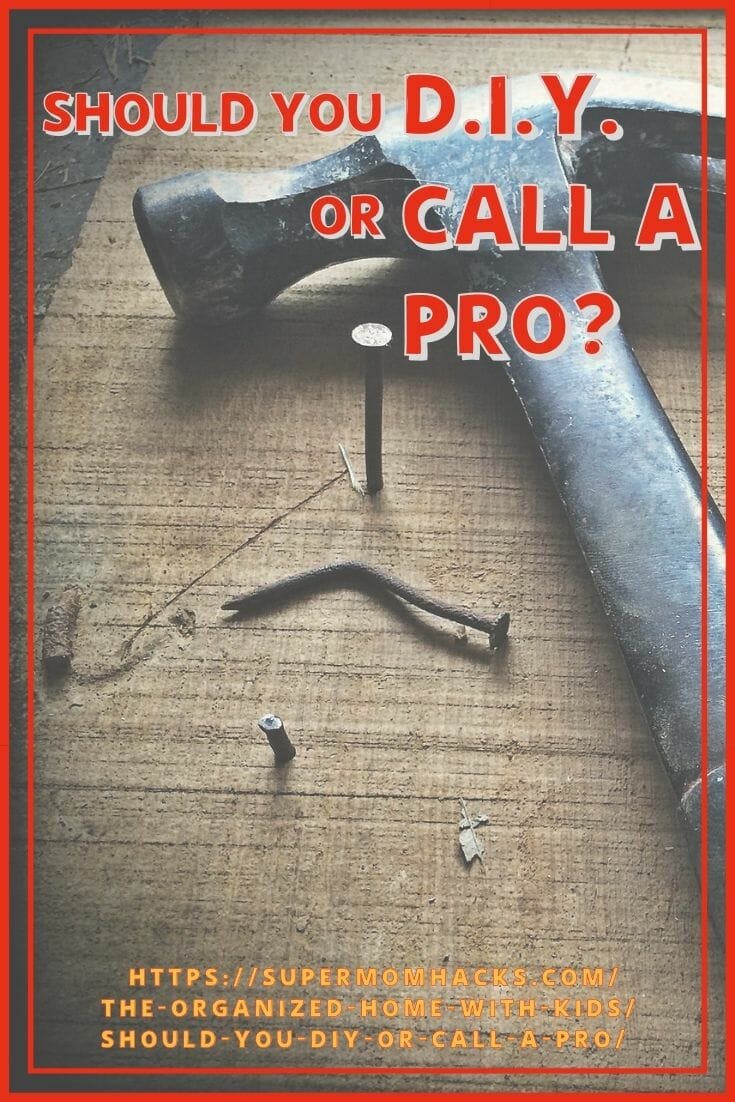 It can be tempting to cut corners on home projects by DIYing. But knowing if you should DIY or call a pro will save you more in the long run