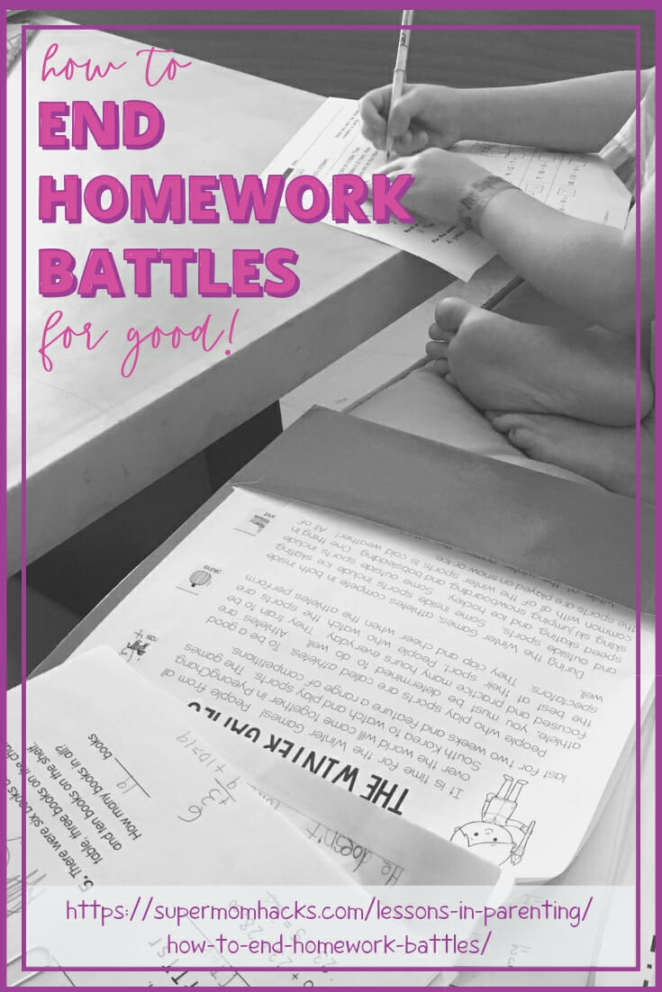 Do your kids have a hard time getting their homework done after school without lots of prodding? These tips can help your family end homework battles for good!