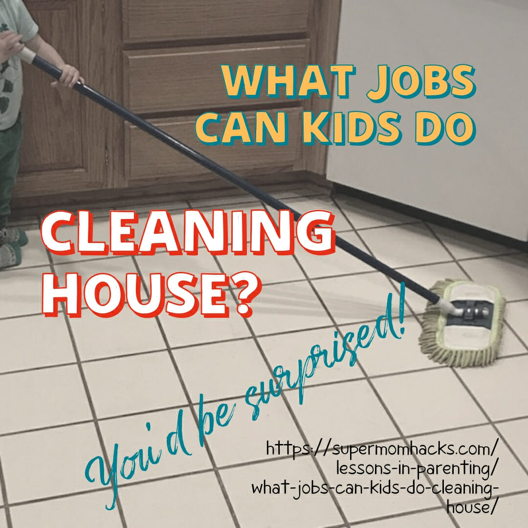 Have you ever wondered what jobs kids can do cleaning house? The answer is more than you think! Here, a guide by age to what you can expect developmentally.