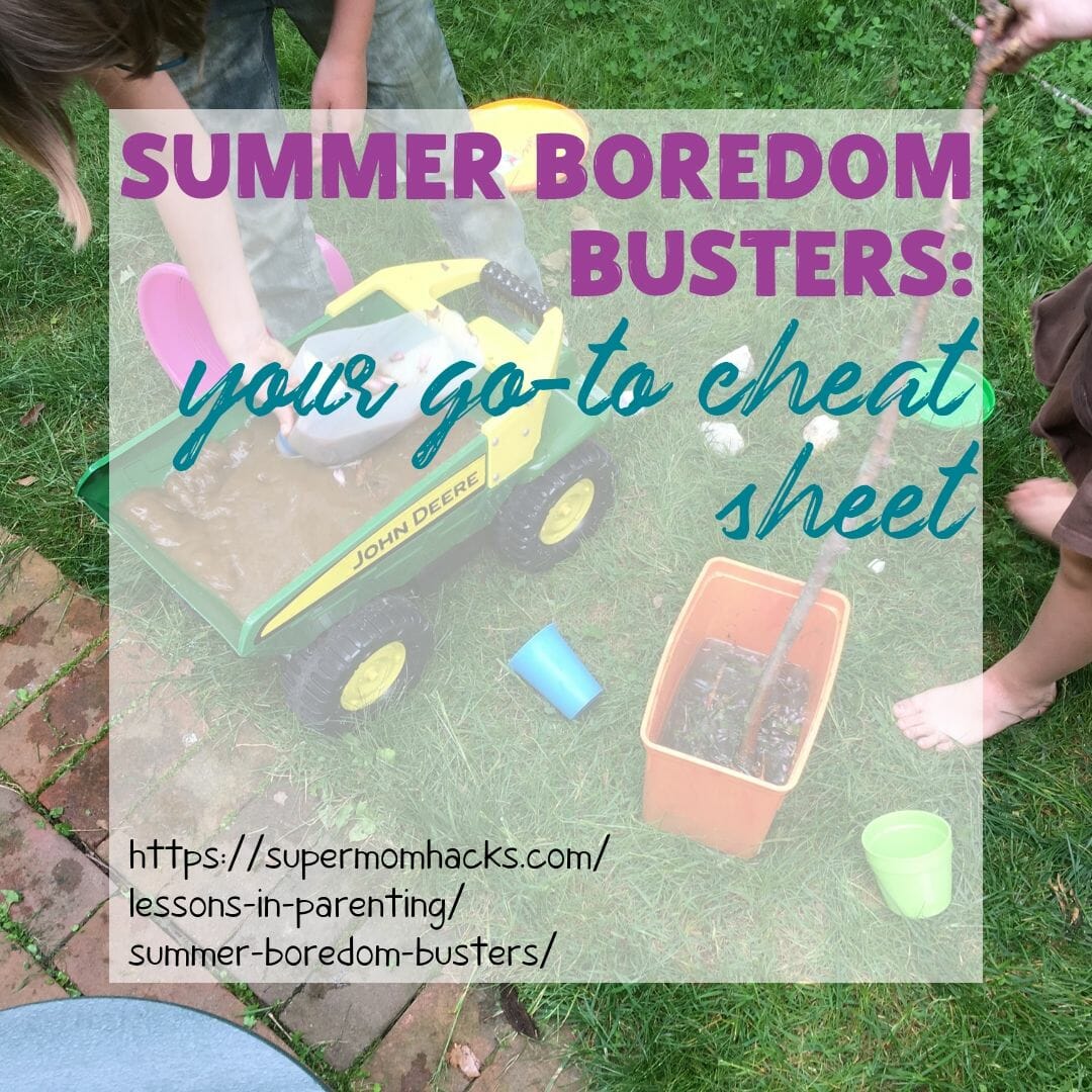 How do you prepare for the inevitable summer days when your kids moan, "I'm bored!"? What you need is the ideas in this post for summer boredom busters.