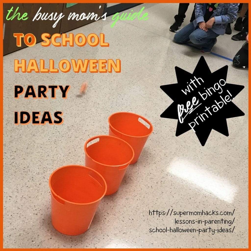 Whether it's your first or your 10th time as class parent, you NEED these school Halloween party ideas. Includes FREE Fall Bingo printable!