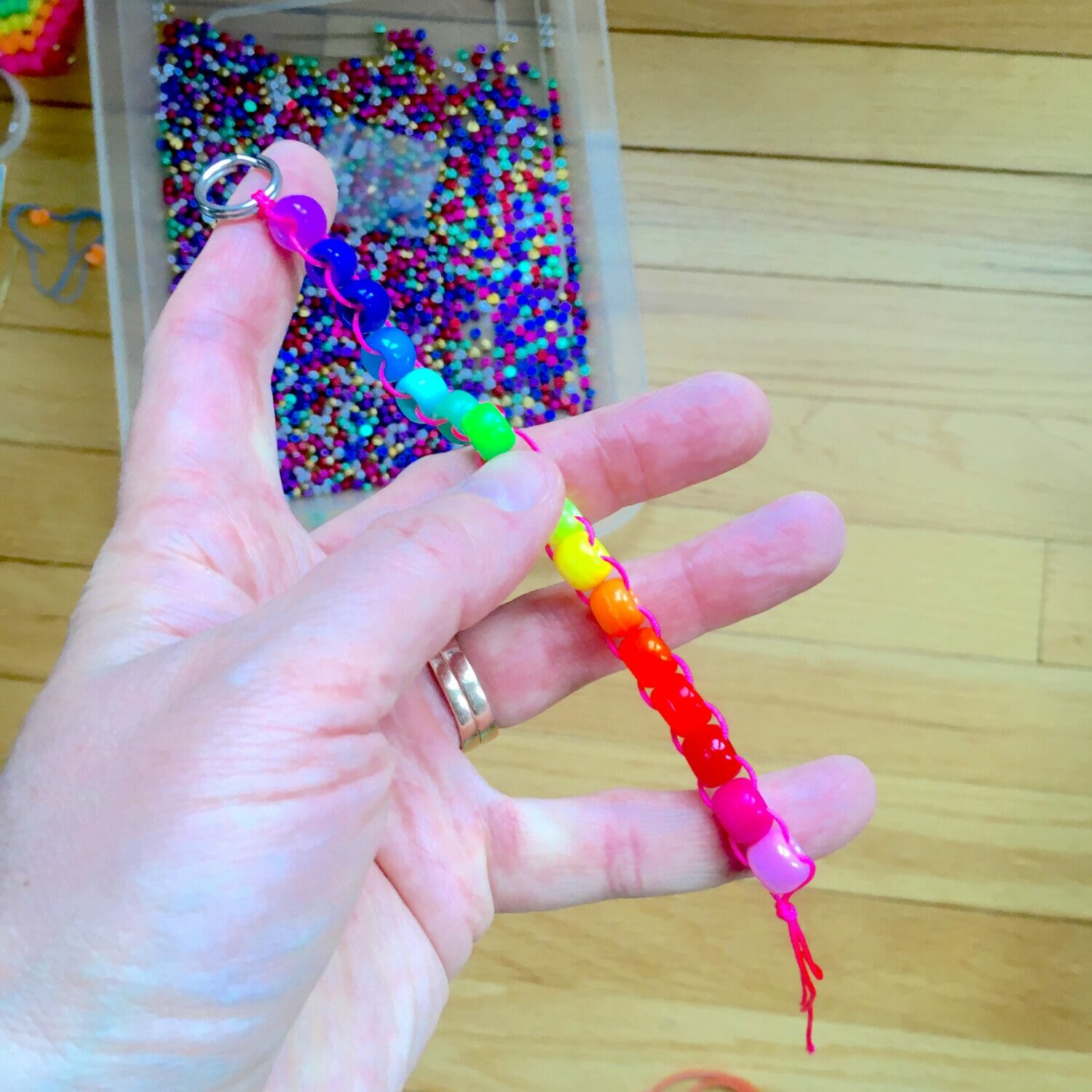 DIY fidget toys are fun to make, and will help kids stay calm and focused when school starts. These cute beaded snakes are my kids' fave, and easy to make.