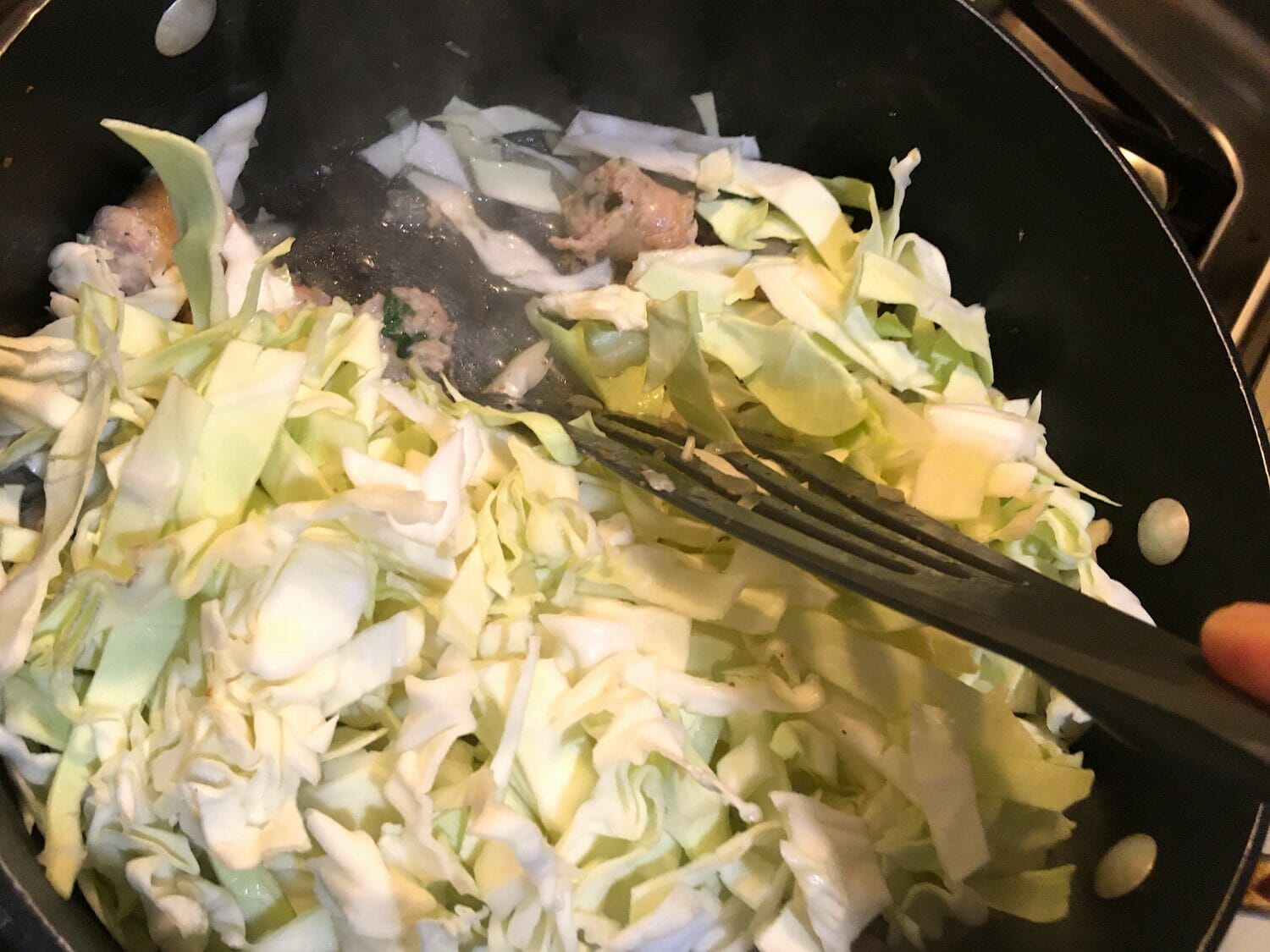 My mama's sweet cabbage recipe is the perfect fall side dish, but tweaking the ingredients transforms it into a tasty 30-minute one-pot meal.